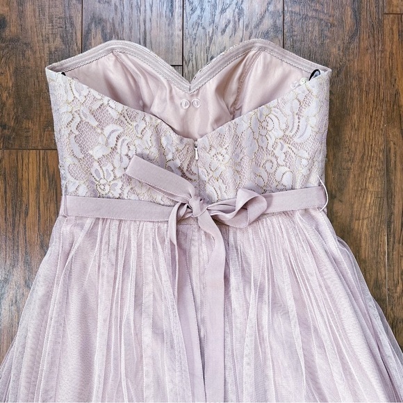 BHLDN • Jenny Yoo Juliette Dress Rose Quartz strapless lace tulle convertible - Picture 14 of 15